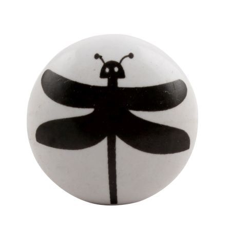 Black Butterfly Flat Ceramic Wine Stopper